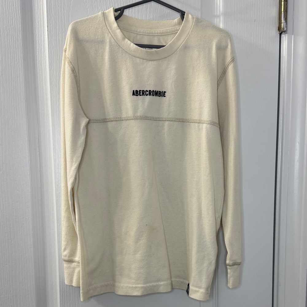 Abercrombie & Fitch Off-White Long Sleeve Tee